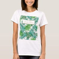 Botanisches Muster tropischer Blätter. T-Shirt
