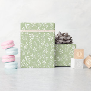 Botanisches Musterblatt - Papierrolle Geschenkpapier