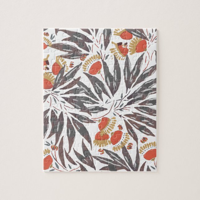 Botanisches nahtloses Muster, E. A. Séguy Puzzle (Vertikal)