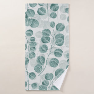 Botanisches nahtloses Muster mit Vintager Grafik Badehandtuch