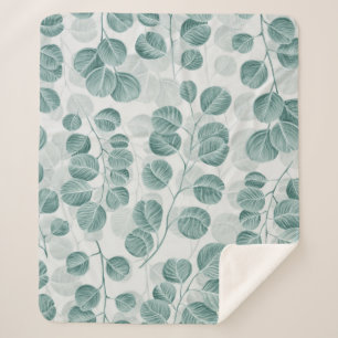 Botanisches nahtloses Muster mit Vintager Grafik Sherpadecke