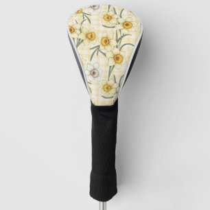 Botanisches Narzissen-Karo-Muster Golf Headcover