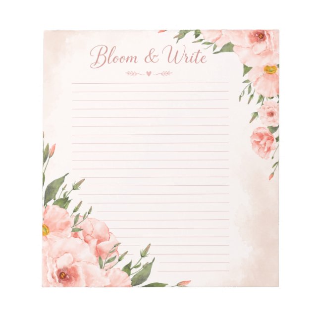 botanisches Notizbuch Notizblock (Vorderseite)