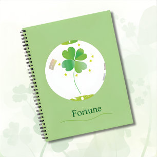 Botanisches Notizbuch – Vierblattklee-Design