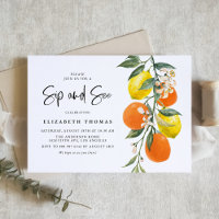 Botanisches Orange und Lemon Garland Sip and See