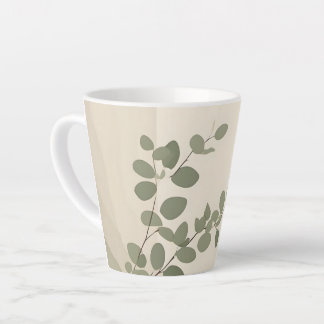 Botanisches organisches Eukalyptusblatt in neutral Milchtasse