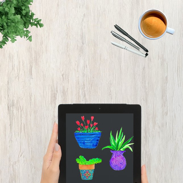 Botanisches Pack mit gegossenen Pflanze Aufkleber (Von Creator hochgeladen)