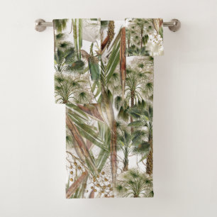 Botanisches Palme-Wedel-Frucht-Bad-Tuch-Set Badhandtuch Set