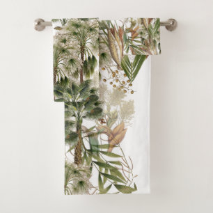 Botanisches Palme-Wedel-Frucht-Bad-Tuch-Set Badhandtuch Set