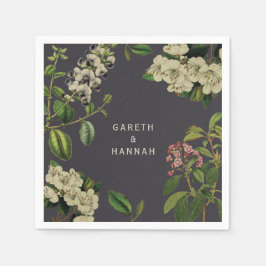 BOTANISCHES PAPIER NAPKIN-GRAY SERVIETTE