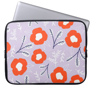 Botanisches Pastellrosa: Blumenmuster Laptopschutzhülle