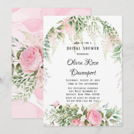 Botanisches Pink Wisteria Brautparty Einladung