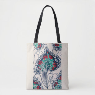 Botanisches Pochoir-Muster im Jugendstil