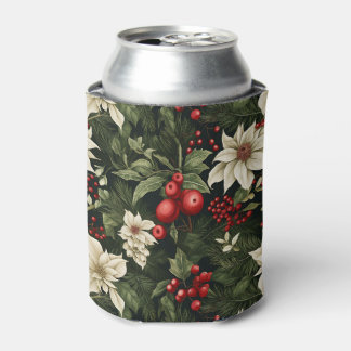 Botanisches Poinsettia Weihnachtsmuster Dosenkühler