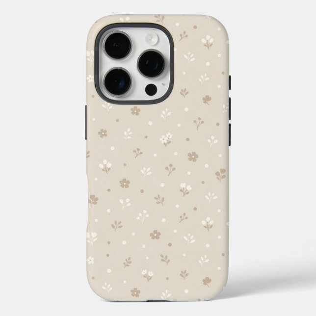Botanisches Punktmuster Case-Mate iPhone Hülle (Rückseite)