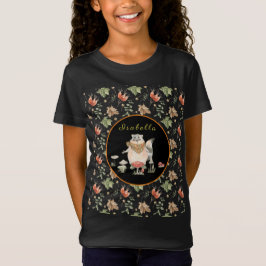 Botanisches Raccoon Anpassen von Text und Farbe T-Shirt
