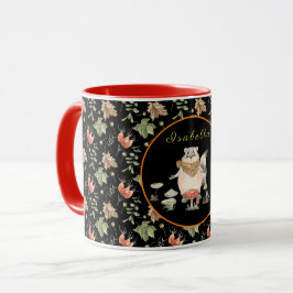Botanisches Raccoon Anpassen von Text und Farbe Tasse