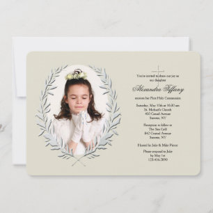 Botanisches Rahmen-Foto-religiöse Einladung