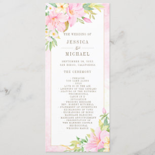 Botanisches Rosa Hochzeit im eleganten Wasser Programm