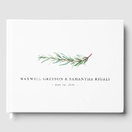 Botanisches Rosemary für Hochzeiten Gästebuch