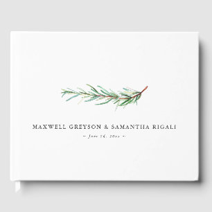 Botanisches Rosemary für Hochzeiten Gästebuch