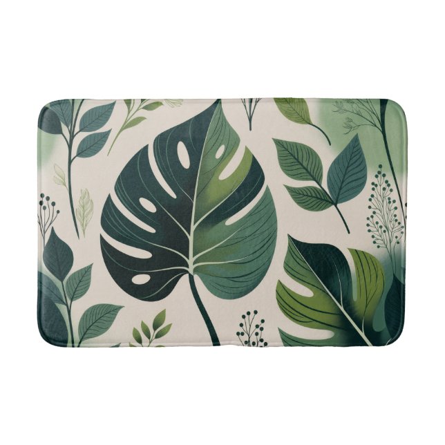 Botanisches Rückzugsbadmatte Badematte (Vorderseite)