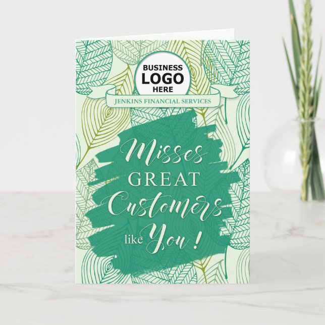 Botanisches RUND-Logo-Geschäft für Kunden Ankündigung (Vorderseite)