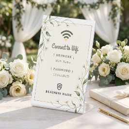 Botanisches Salbei Grün Geschäft Wifi Passwort Sockelschild