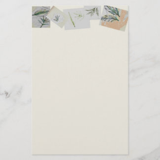 Botanisches Sammlung Sationery Leinen Briefpapier
