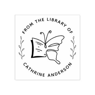 Botanisches Schmetterlingsbuch Stilvolles, benutze Gummistempel