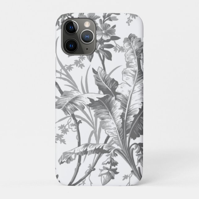 Botanisches Schwarz und Weiß Chinoiserie Case-Mate iPhone Hülle (Rückseite)