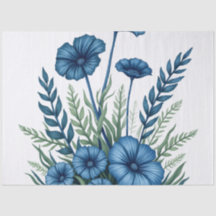 Botanisches Seidenpapier mit elegantem Blumendesig