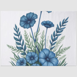 Botanisches Seidenpapier mit elegantem Blumendesig