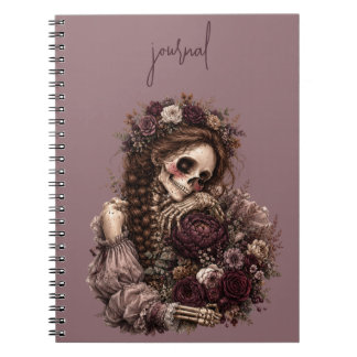 Botanisches Skelett Journal Notizblock
