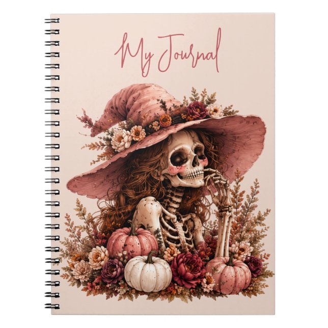 Botanisches Skelett Journal Notizblock (Vorderseite)