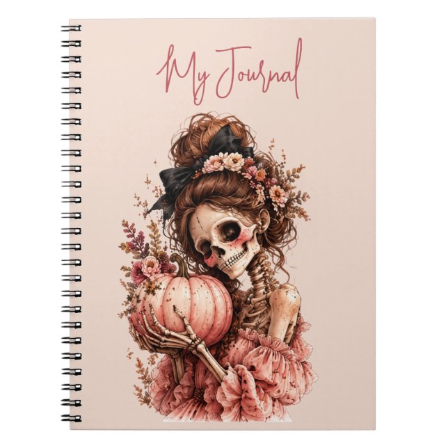 Botanisches Skelett Journal Notizblock (Vorderseite)