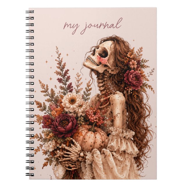 Botanisches Skelett Journal Notizblock (Vorderseite)