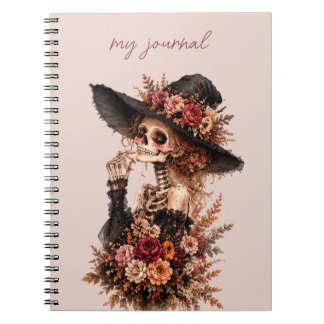 Botanisches Skelett Journal Notizblock