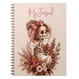 Botanisches Skelett Journal Notizblock