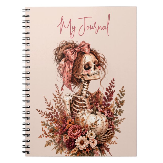 Botanisches Skelett Journal Notizblock (Vorderseite)