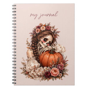 Botanisches Skelett Journal Notizblock