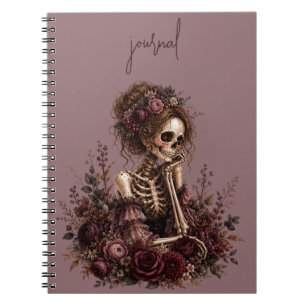 Botanisches Skelett Journal Notizblock