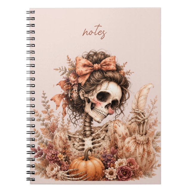 Botanisches Skelett Journal Notizblock (Vorderseite)