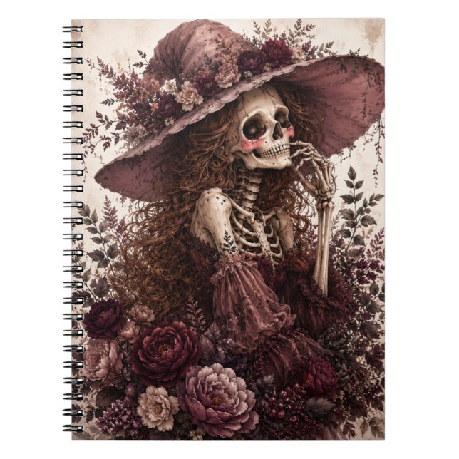 Botanisches Skelett Journal Notizblock (Vorderseite)