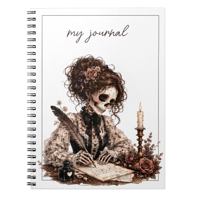 Botanisches Skelett Journal Notizblock (Vorderseite)