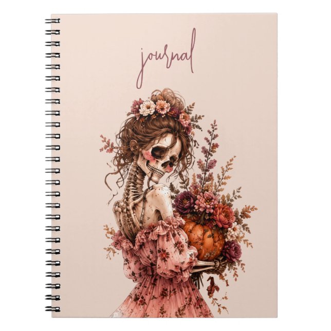 Botanisches Skelett Journal Notizblock (Vorderseite)