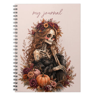 Botanisches Skelett Journal Notizblock