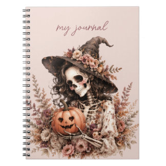 Botanisches Skelett Journal Notizblock