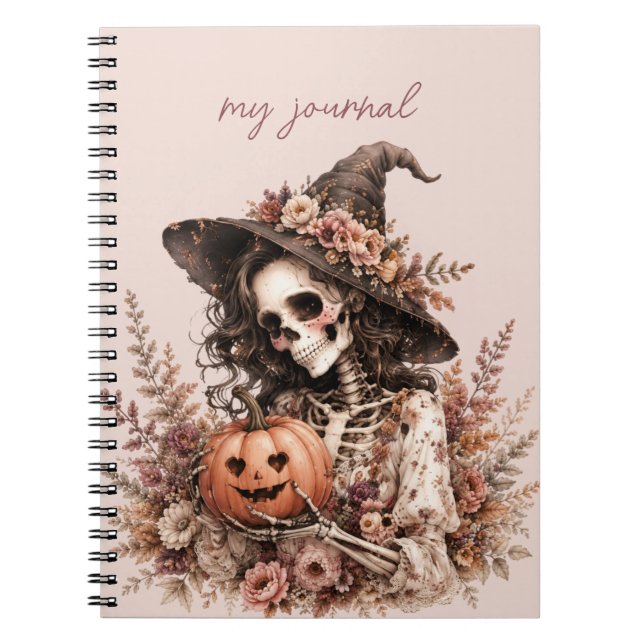 Botanisches Skelett Journal Notizblock (Vorderseite)