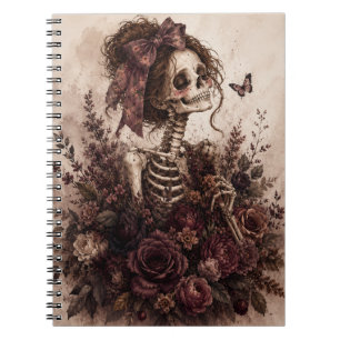 Botanisches Skelett Journal Notizblock